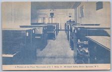 K32/ Syracuse New York Postcard c1910 S.T. Batts Piano Store Interior Music 1234 picture