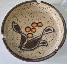 Vintage '70s Mid-century Modem Otagiri Speckled Stonewear Ashtray picture