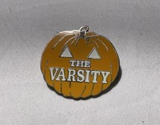 Vintage Atlanta Restaurant Varsity Pumpkin Limited Imprinted Products Pin Back picture
