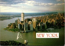 Manhattan Skyline Governors Island New York City Vintage Postcard 5P21-26 picture