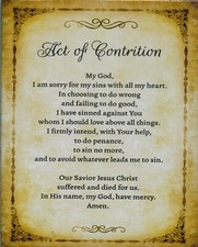 Catholic print picture  -  Act of Contrition T -  8