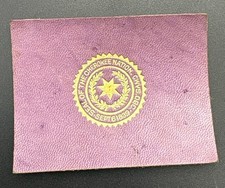 c1910 L23 Cherokee Nation Seal Tobacco Leather Indian Territory Antique picture