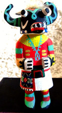 Vintage Mid-Century Colorful Hopi Hote Clown Kachina Doll picture