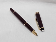 Vintage Montblanc Meisterstuck 163 Bordeaux Burgundy Rollerball Pen Gold Trim picture