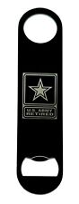 US Army Retired Beer Bottle Opener Metal Tailgate Laser Engraved Black picture