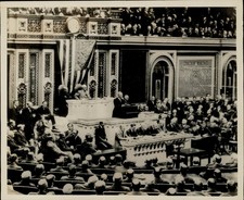 1937 Press Photo President Woodrow Wilson Asks Congress for Declaration of War picture