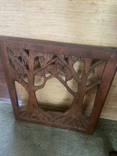 Vintage Hand-Carved Wooden  Trees 3d– Rustic Vintage Wall Art 24 X 22 “ picture