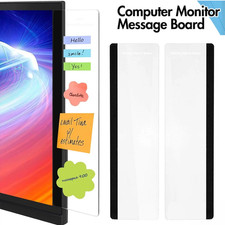 2 Pack Monitor Memo Boards Computer Message Board Sticky Note Holder Desk Aid picture