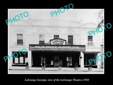OLD POSTCARD SIZE PHOTO OF LaGRANGE GEORGIA VIEW OF THE LAGRANGE THEATER c1930 picture