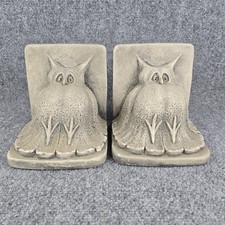 Witt Accents 1973 Fat Owl Bookends Signed Vintage 6.5” Pair – Flaws Noted picture