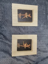 Vintage Mid-Century Modern Gina Ballerina 3D Block Wood Wall Plaque 1960s MCM picture