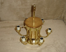 Vintage Small 6-Arm Goldtone Chandelier Body 10.5 Inches Wide picture