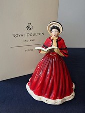ROYAL DOULTON 7TH Day Christmas Lady in Red Velvet Dress picture