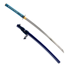 Sharp Battle Ready Kraken Katana Clay Tempered 1045 Steel Full Tang picture