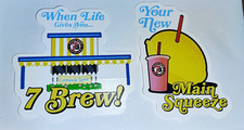 7 Brew Lemonade Stand & Main Squeeze Lemonade Sticker Set picture