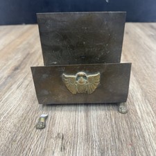 Antique 1920’s Benedict Karnak Brass Egyptian Revival Scarab Letter Holder Signe picture