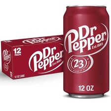 Dr Pepper Soda Pop, 12 fl oz, 12 Pack Cans -  picture