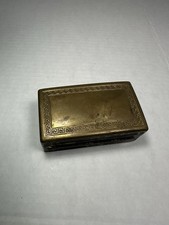 1930s Vintage Gillette Gold Tone Brass Case Only, Missing  Insert picture