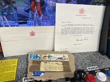 1990 Buckingham Palace Queen Elizabeth II Letter SF Giants Mike Sadek Reply picture