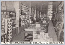K32/ Syracuse New York Postcard c10 W. Y. Foote Interior Bookseller Store 1232 picture