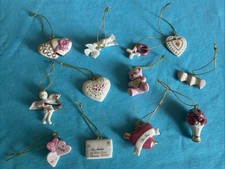 Lenox Be Mine Valentine 12 Mini Tree Ornaments Set Valentine's Day miniature picture
