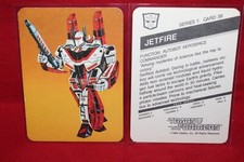 1985 Hasbro Transformers Card Jetfire #38 Yellow Variation Autobots picture