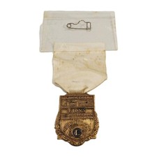VTG Lions Club 44th International Annual Convention Badge Atlantic City 1961 picture