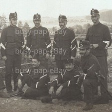 Vintage 1910s RPPC WWI Swiss Army Soldier Group Photo Postcard Switzerland #2 picture