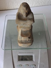 Antique Egyptian Stone Block Scribe Statue Seated Hand Carved 5