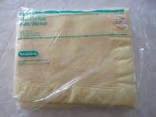 Baby Morgan BABY BLANKET Acrylic WAFFLE WEAVE Nylon Trim Yellow  TODDLETIME  2 picture