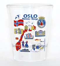 Oslo Norway Landmarks and Icons Collage Shot Glass picture