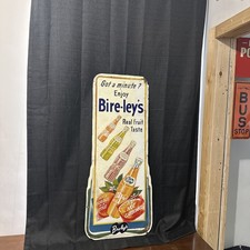 Original 1950s Bire-ley's Soda Tin Embossed Sign Advertising Vintage Soda Pop picture