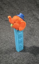Pez Elephant Big Top Orange Head Blue Hat No Feet Vintage 3.4 Austria picture