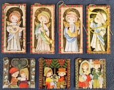 7 Rare Vintage Holiday Gift Tags different designs, Printed in Spain. See below. picture