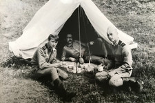 Handsome guys soldiers affectionate attractive young men Vintage Photo picture