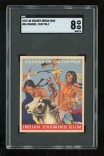 1947 Goudey Indian Gum #58 Charge On the Sun Pole SGC 8 NM/MT #5080770 picture
