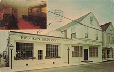 Provincetown Cape Cod MA Town House Restaurant Interior Vtg Postcard J26 picture