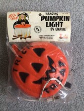 VTG RARE Blow Mold Trick Treat Empire Plastic Lighted Jack-o-lantern 7