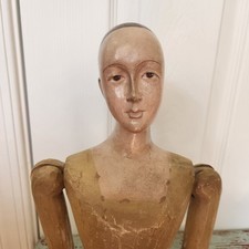 24'' Santos Wooden Cage Doll Hand Crafted Jointed Arms / Legs Philippines picture
