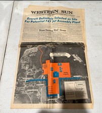 western sun newspaper boeing 747 jet assembly plant june 1966 picture