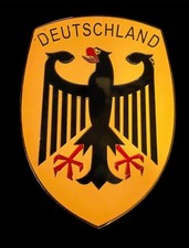 Vintage Deutschland Hood Badge Crest Volkswagen Beetle Bug Federal Eagle picture