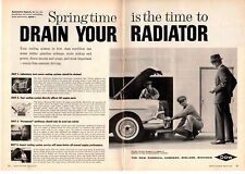 1958 Dow Chemical Drain Your Radiator Antifreeze Midland MI 2-Page Print Ad picture