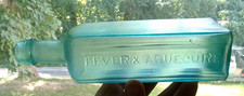 1860s RHODES FEVER & AGUE CURE EARLY HINGE MOLD RHODE ISLAND CIVIL WAR BOTTLE picture