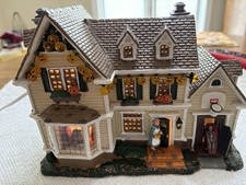 Lemax Spooky Town Spookiest House on the Block Porcelain Lighted House 2003 picture