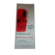 1959 Vintage Booklet First Aid Emergency Action Civil Defense Fallout Shelter picture