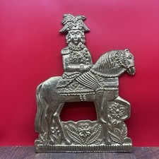 VTG Antique Heavy Metal Cast Brass Ornate Figural Ornament Salvage Wall Art picture