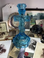 Candlestick Crucifix Orthodox Maltsovskoe Glass Tsarist Russia 19th century picture
