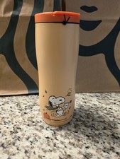 Starbucks x Peanuts 2026 Snoopy 16 oz Stainless Tumbler Orange AUTHENTIC 🧡💫 picture