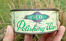- Estate Find Vintage Ford Lincoln Brand Car Auto Polish Wax Tin Empty Oil Can - picture