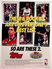 1993 Topps Stadium Club NBA Rookie Cards Magazine Ad Shaq Laettner Mourning picture